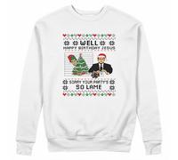 Funny The Office Christmas Happy Birthday Jesus Bianca Felpa Unisex