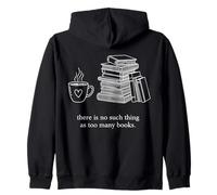 Funny There Is No Thing as Too Many Books Minimalist Felpa con Cappuccio