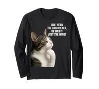 Funny Thinking Cat - Can Opener Or Just The Wind Maglia a Manica