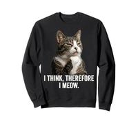 Funny Thinking Cat - I Think, Therefore I Meow Felpa