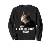 Funny Thinking Cat - I Think, Therefore I Meow Felpa