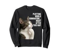 Funny Thinking Cat - Plotting World Domination After Nap Felpa