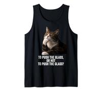 Funny Thinking Cat - Push The Glass Canotta