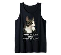 Funny Thinking Cat - Push The Glass Canotta