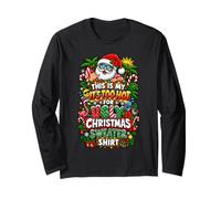 Funny This is My It's Too Hot for Ugly Christmas Sweaters Maglia a Manica