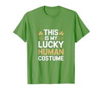 Funny This Is My Lucky Human Costume Irlandese Maglietta
