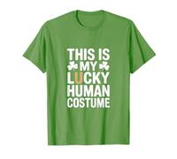 Funny This Is My Lucky Human Costume Irlandese Maglietta
