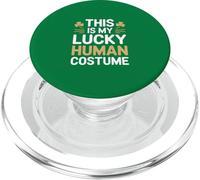 Funny This Is My Lucky Human Costume irlandese PopSockets PopGrip per MagSafe