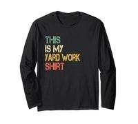 Funny This is My Yard Work Shirt Love Outdoors Taglio Erba Maglia a Manica