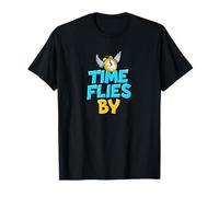 Funny Time Flies By Graphic per Adulti e Bambini Maglietta