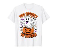 Funny To Spooky To Handle Cute Ghost Halloween Maglietta