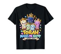 Funny Torah Book Stack Simchat Torah Celebration Torah Maglietta con Stampa Grafica Economica
