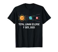 Funny Total Lunar Eclipse Kawaii Cute Blood Moon 7 Sep 2025 Maglietta