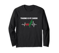 Funny Trading Is My Cardio Trader Dad, scherzo, regalo per la festa del papà Maglia a Manica