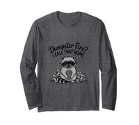 Funny Trash Panda Raccoon Life Dumpster Home Maglia a Manica
