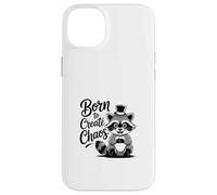 Funny Trash Panda Raccoon Meme Born to Create Chaos Custodia per iPhone 14 Plus