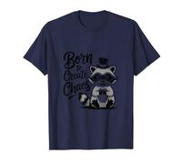 Funny Trash Panda Raccoon Meme Born to Create Chaos Maglietta