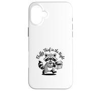 Funny Trash Panda Raccoon Meme Fluffy Thief in the Night Custodia per iPhone 16 Plus