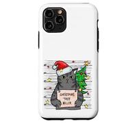 Funny True Crime Christmas Cat Dad Grumpy Serial Killer Cat Custodia per iPhone 11 Pro