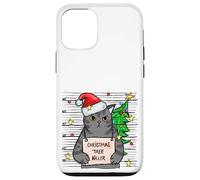 Funny True Crime Christmas Cat Dad Grumpy Serial Killer Cat Custodia per iPhone 12/12 Pro