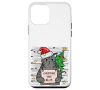 Funny True Crime Christmas Cat Dad Grumpy Serial Killer Cat Custodia per iPhone 12 mini
