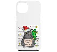 Funny True Crime Christmas Cat Dad Grumpy Serial Killer Cat Custodia per iPhone 13