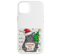 Funny True Crime Christmas Cat Dad Grumpy Serial Killer Cat Custodia per iPhone 14 Plus