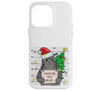 Funny True Crime Christmas Cat Dad Grumpy Serial Killer Cat Custodia per iPhone 14 Pro Max