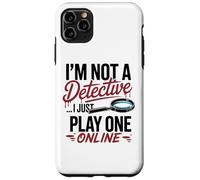 Funny True Crime Poltrona Detective Podcast Umorismo Custodia per iPhone 11 Pro Max