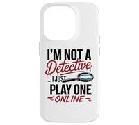 Funny True Crime Poltrona Detective Podcast Umorismo Custodia per iPhone 14 Pro