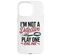 Funny True Crime Poltrona Detective Podcast Umorismo Custodia per iPhone 15 Pro Max