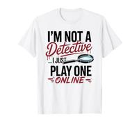 Funny True Crime Poltrona Detective Podcast Umorismo Maglietta