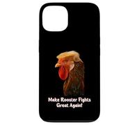 Funny Trump Meme Rooster Roosters Fight Farm Farmer Joke Custodia per iPhone 13