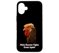 Funny Trump Meme Rooster Roosters Fight Farm Farmer Joke Custodia per iPhone 16 Plus
