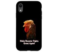 Funny Trump Meme Rooster Roosters Fight Farm Farmer Joke Custodia per iPhone XR