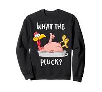Funny Turkey What The Pluck Camicia del Ringraziamento Uomo Donna Felpa