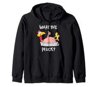 Funny Turkey What The Pluck Camicia del Ringraziamento Uomo Donna Felpa con Cappuccio