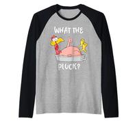 Funny Turkey What The Pluck Camicia del Ringraziamento Uomo Donna Maglia con Maniche Raglan