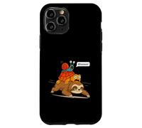 Funny Turtle and Snail Riding Sloth Meme Piggyback Animals Custodia per iPhone 11 Pro