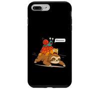 Funny Turtle and Snail Riding Sloth Meme Piggyback Animals Custodia per iPhone 7 Plus/8 Plus