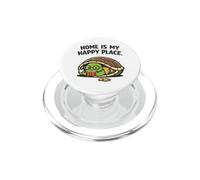 Funny Turtle Home Is My Happy Place - Design per libro di lettura PopSockets PopGrip per MagSafe
