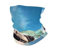 Funny Turtle Pug Dog in The Sky Scaldacollo Elastico Protezione del Viso Durevole Sciarpa A Mezza Faccia per Estivo Yoga Escursionismo 25X50Cm