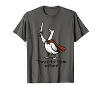 Funny T'was The 'Tism M'Lord Funny Medieval Knight Goose Maglietta