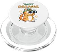 Funny Tweet Dreams - Simpatico gatto che guarda gli uccelli PopSockets PopGrip per MagSafe