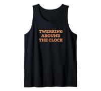 Funny Twerking Around The Clock Silly Dance Anti-Work Joke Canotta