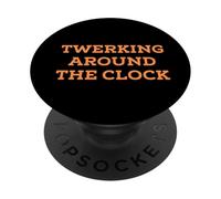 Funny Twerking Around the Clock Silly Dance Anti-Work Joke PopSockets PopGrip Adesivo