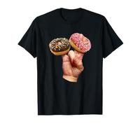 Funny Two In The Pink Donut One In The Brown Donut Funny Maglietta