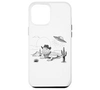 Funny UFO Bearded Dragon Western Alien Vintage 90s Wild West Custodia per iPhone 12 Pro Max