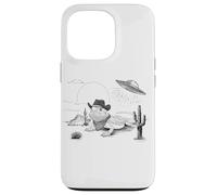 Funny UFO Bearded Dragon Western Alien Vintage 90s Wild West Custodia per iPhone 13 Pro
