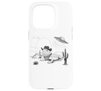 Funny UFO Bearded Dragon Western Alien Vintage 90s Wild West Custodia per iPhone 15 Pro
